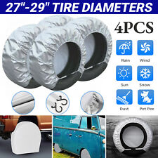 4pcs Wheel Tire Covers 27-29 Tire Protector Cover Set For Trailer Car Truck Rv