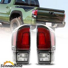 Pair Black Tail Lights Fit For Toyota Tacoma 2016-2021 Rear Brake Lamps Lhrh