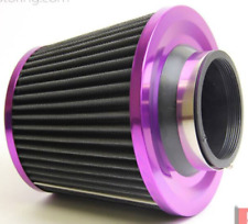 4 Universal High Flow Short Ram Cold Intake Round Cone Air Filter Purple