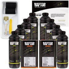Raptor Black Urethane Spray-on Truck Bed Liner Kit Rollertray Brush 8 Liters