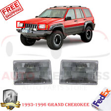 Headlight Assembly Set Halogen For 1993-1996 Jeep Grand Cherokee