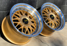 Esm-004m Gold Wheels Rims 18x11 18x8.5 5x130 Porsche 996 Carrera C2 Gt3 911