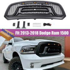For 2013-2018 Dodge Ram 1500 Led Honeycomb Front Upper Hood Grille W Letters