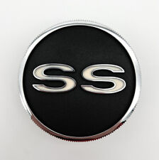 Chrome Black Ss Gas Fuel Cap For 1967-1968 Chevy Camaro Ss