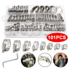 8-44 Mm Hose Clamp Assortment Kit Steel Spring Clip Water Fuel Tube Pipe 101pcs