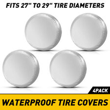 4pcs Waterproof Wheel Tire Covers Sun Protector For Rv Truck Trailer Suv 27-29