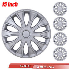 Set Of 4 15 Silver Wheel Covers Fit R15 Wheel Trim Covers Hub Tiresteel Wheel