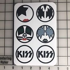 Kiss Faces 2 Wide Vinyl Decal Sticker Set