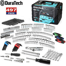 Duratech 497 Piece Mechanics Tool Set Saemetric Ratchet And Wrench Sockets Set