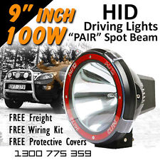 Hid Xenon Driving Lights - 9 Inch 100w Pro Spot Beam 4x4 4wd Off Road 12v 24v