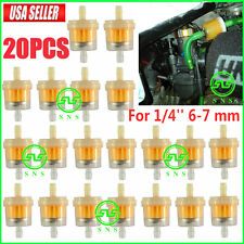 20pcs Motor Inline Gas Oil Fuel Filter Small Engine For 14 Line 6-7mm Hose Us