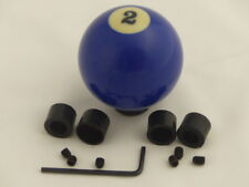 Custom Pool Billiard Ball Gear 2 Solid Blue Gear Shifter Shift Knob