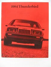 1984 Ford Thunderbird Turbo Coupe Elan Fila Car Dealer Brochure Catalog
