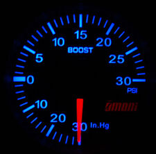Omori 52mm Electrical Boost Turbo Gauge With Perfect Match Mk4 Vw Blue Backlight