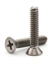12-24 18-8 Stainless Steel Phillips Flat Head Machine Screws - Select Length
