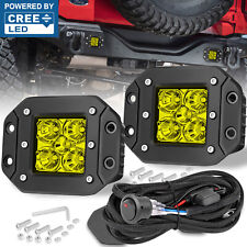 2x 5 Flush Mount Cree Led Work Light Spot Pods Driving Reverse Offroad Wiring