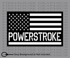 Ford F-250 F-350 Powerstroke Superduty Truck American Flag Diesel Sticker Decal