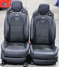 2016-2019 Cadillac Cts-v Factory Recaro Suede Leather Seats Set Black Front Rear