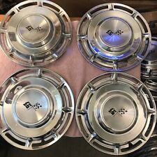 1960 Chevrolet Impala Convertible 2dr 4dr 14 Oem Hubcaps Used Rare Set 4