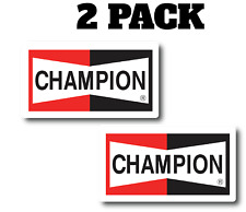 2 Pk Champion Spark Plugs Drag Racing Window Sticker Decal  Rat Rod Street Rod