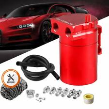 Oil Catch Can With Hose And Baffled Reservoir Tank Red 350ml Universal Aluminum