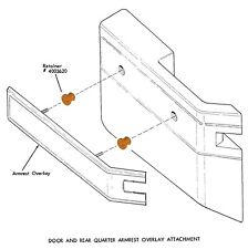 Amc American Motors Amx Javelin Armrest Woodgrain Trim Retainers - Set Of 4