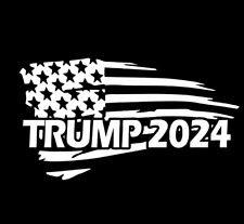 Trump 2024 Us Flag Vinyl Decal Sticker - America Patriot Usa Car Truck