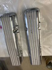 Vintage Tall Finned Polished Aluminum Valve Covers Wo Breather Hole