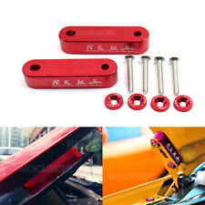 Red Password Billet Aluminum Hood Vent Spacer Risers With 4pcs Fender Washers