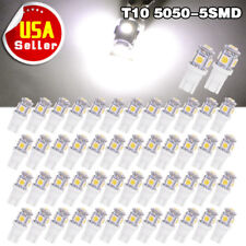 50x Pure White T10 168 194 5050 5smd Led Interior Dome Map License Light Bulb