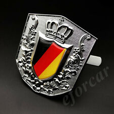 Metal Chrome Germany Deutschland Flag Royal Crown Car Front Grille Emblem Badge