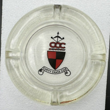 Vintage Glass Advertising Ashtray Chevy Chase Club Ccc Maryland Country Golf
