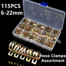 Us Hose Clamps Assortment Kit Steel Spring Clip Water Fuel Tube Air Pipe 115pcs