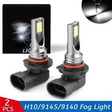 Pair H10 Led Fog Driving Light Bulbs Kit 9145 9140 White 6000k Super Bright 40w