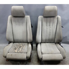 Damaged 86-91 Bmw E30 3-series Coupe Sedan Front Sport Seat Pair Silver Cloth