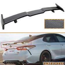 Universal 57 Trunk Spoiler Carbon Fiber Look Trd Style Rear Wing W Adhesive