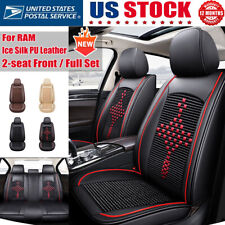 Pu Leather Car Seat Cover Full Setfront Cushion For Dodge Ram 1500 2500 3500 Hd