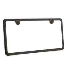 Powder Coated Matte Black Stainless Steel License Plate Frame W Screw Caps
