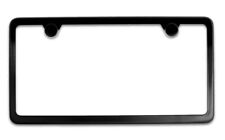 Stainless Steel License Plate Frame W Screw Caps Thin 2 Hole- Silm Black