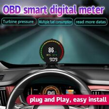 Obd2 Hud Head Up Display Speedometer Alarm Oil Water Temp Gauge Monitor Car Suv