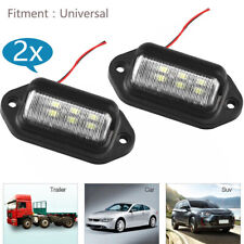2pcs Led License Plate Light Tag Lamps Assembly Replacement For Truck Trailer Rv