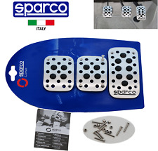 Sparco Universal Aluminum Rubber Car Pedal Cover Set Foot Pads Non-slip