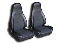 Iggee Custom Fit 2 Front Seat Covers For Mazda Miata 1990-97 Blackcharcoal