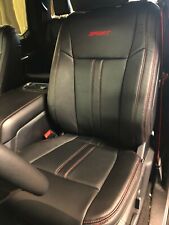 2015-2018 Ford F-150 Xlt Supercrew Crew Cab Leather Seat Covers Black Sport Red
