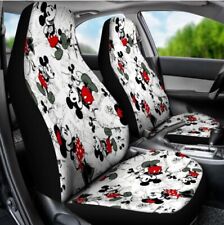 Funny Mickey Mouse Car Seat Set Of 2 Universal Front Seat Covers