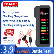 Car Battery Tester Voltmeter Charging System Analyzer For 12v 6v 100-2000cca