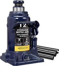 Tce Torin 12ton 24000 Lb Hydraulic Stubby Low Profile Welded Bottle Jack Blue