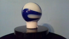 2 Blue White Swirl Glass Shift Knob. With Insert Uranium Glass Akro Agate 06