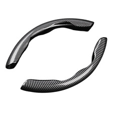 2x Glossy Carbon Fiber Car Steering Wheel Booster Cover Non-slip Universal Parts