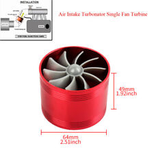 Car Suv Air Intake Turbonator Single Fan Turbine Gas Fuel Saver Supercharger